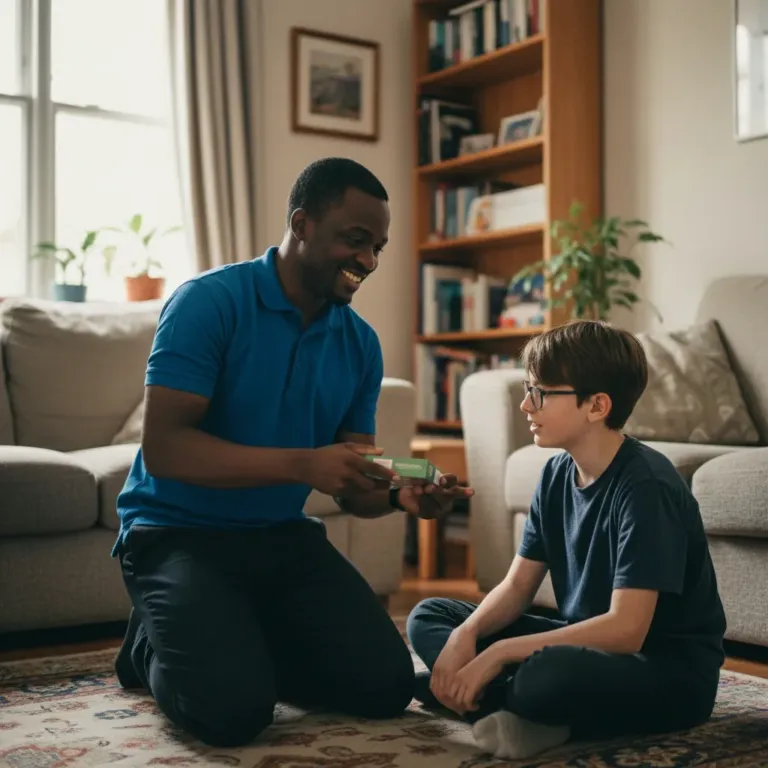 Support worker assisting a young person at home